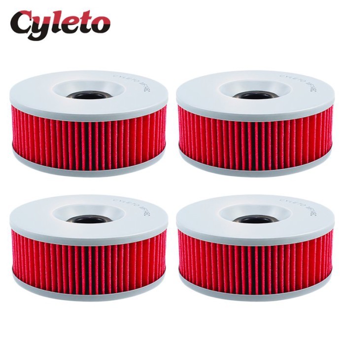 1/2/4 Pcs Cyleto Motorcycle Oil Filter for Yamaha XS750 XS750S XVS 750 1976-1980 XS850 XS850S 1980