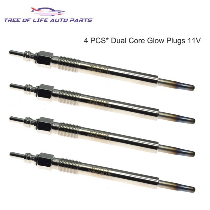 11V Glow Plugs 4 unit For Chrysler Voyager (RG) 2.5 2.8 CRD 2000 2001 2002 2003 2004 2005 2006 2007