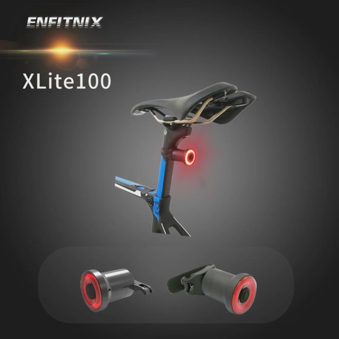 Enfitnix XLite100 Smart Tail Light Bicycle Brake Sensing Flashlight Cycling Auto Start/Stop Rear Li