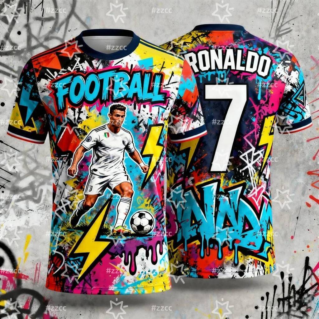 เสื้อยืดเด็กลายทีมฟุตบอล แห้งไว สไตล์ชุดฝึกซ้อม สำหรับฤดูใบไม้ร่วง