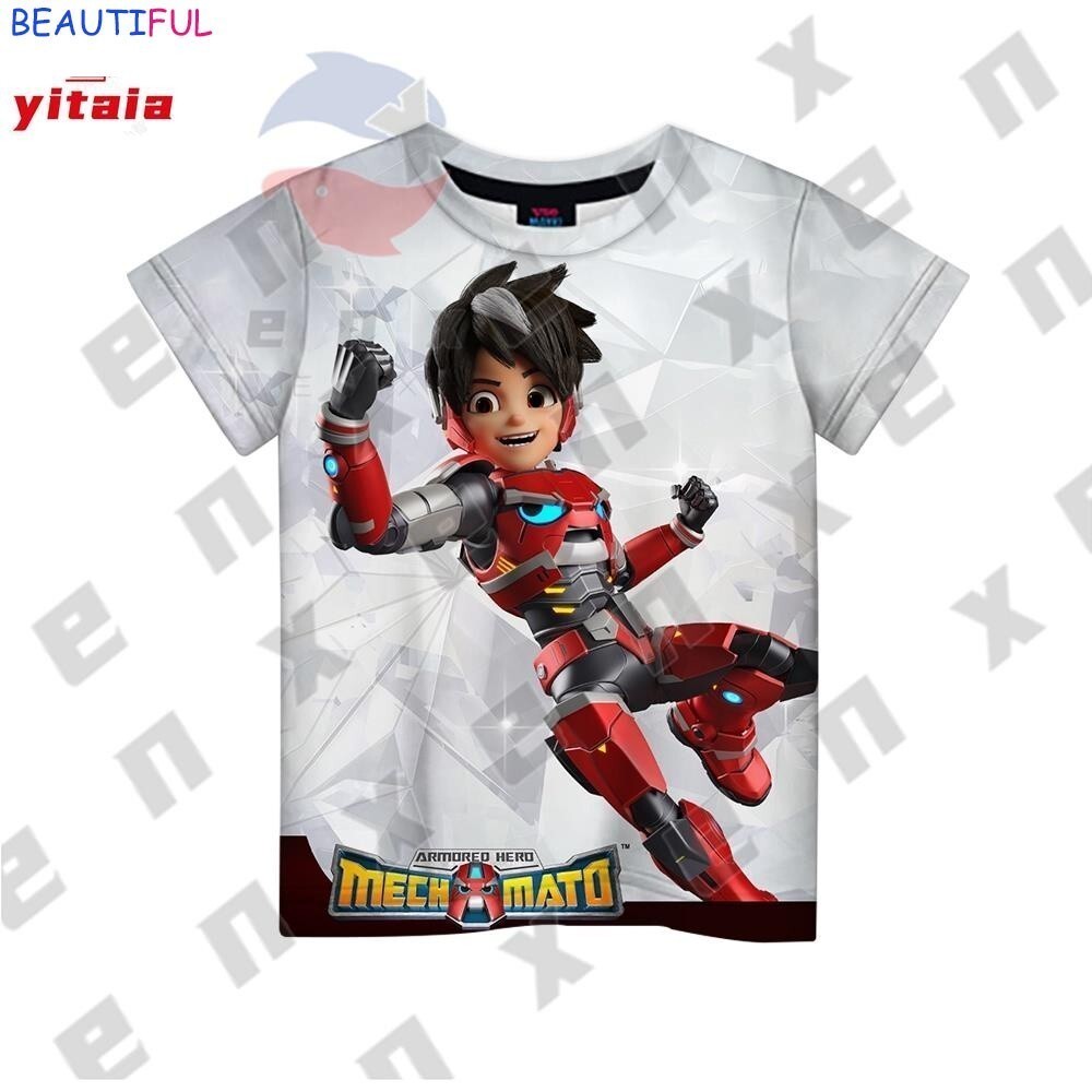 Mechamato Kids T-Shirts เสื้อเชิ้ตแขนสั้นแฟชั่นสําหรับเด็กชายและเด็กหญิง
