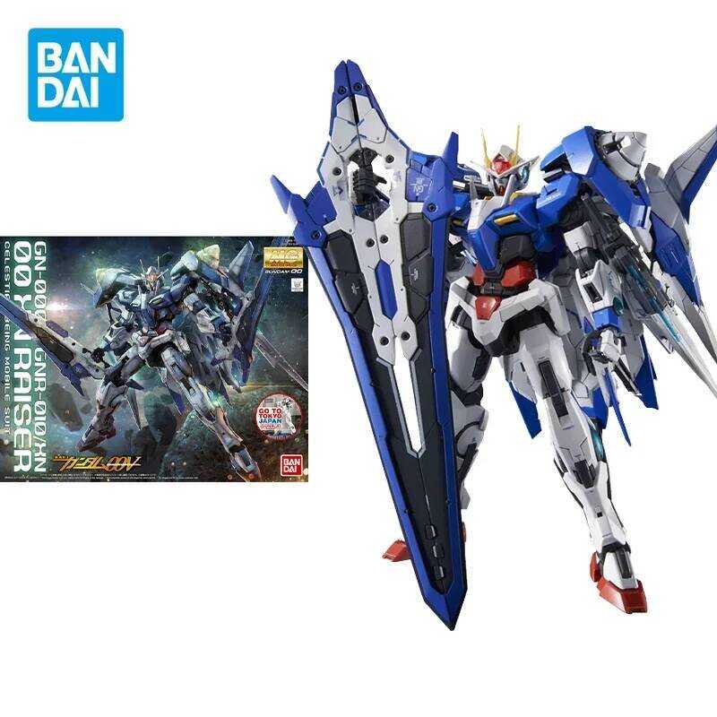 Bandai Original Gundam Model Kit Anime Figure MG 1/100 00 XN Raiser Action Figures Collectible Orna