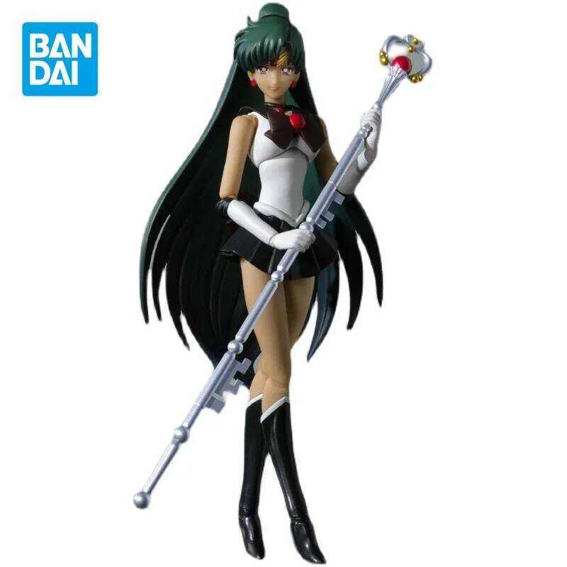 Bandai Sailor Moon Anime SHF Meiou Setsuna Action Figures Collectible Model Movable Exquisite Doll