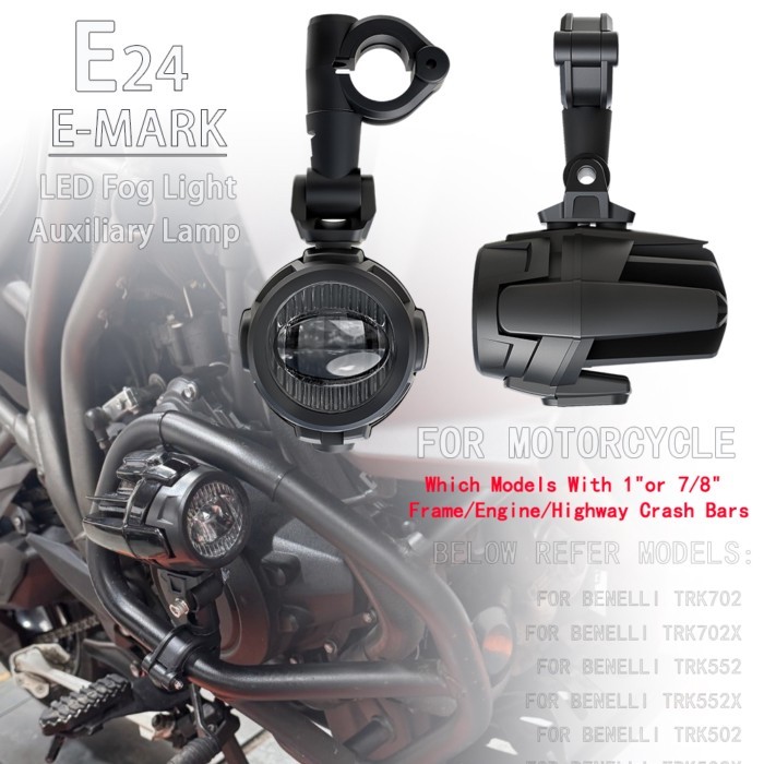 LED Fog Lamp Auxiliary Lights For Benelli TRK702 TRK702X TRK552X TRK502X TRK 702 552 502 E24 Motorc