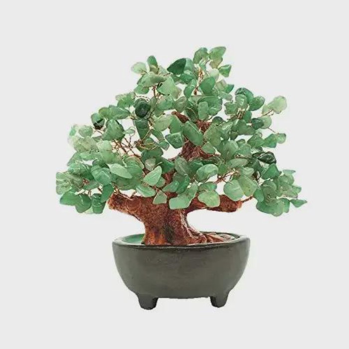 7 Inch Quartz Crystal Money Tree Bonsai Feng Shui Gem Decoration for Wealth and Luck