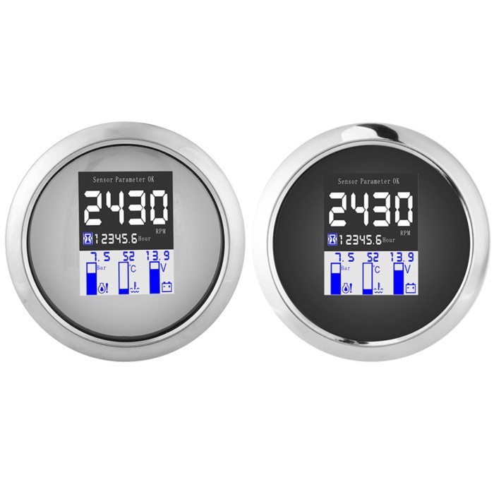 3.3in Multifunction Gauge RPM Oil Pressure Water Temperature Voltage J1939 Protocol CAN FieldBus