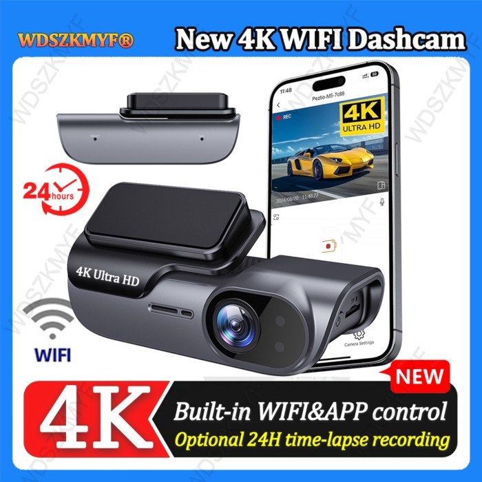 UHD 4K 3840*2160P Car DVR WIFI Dash Cam Camera Video Drive Recorder Dashcam Registrar Black Box 24