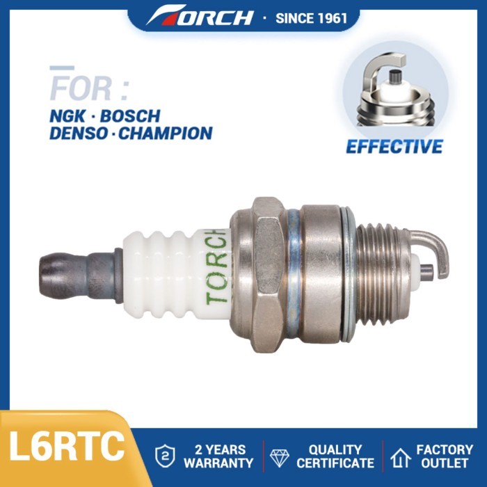 1PCS Chainsaw Lawn Mowers Solid Terminal Spark Plug L6RTC Replace for Candle 6726/BPMR6A WSR8F BERU