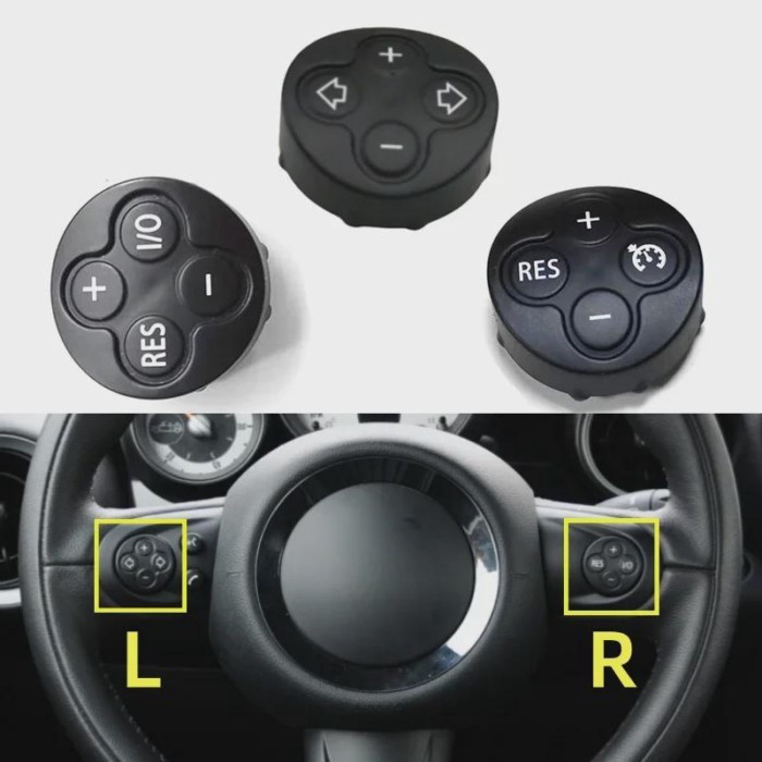 Car Steering Wheel Cruise Volume Control Switch Button Cover Lid For BMW MINI Cooper R55 R56 R57 R5