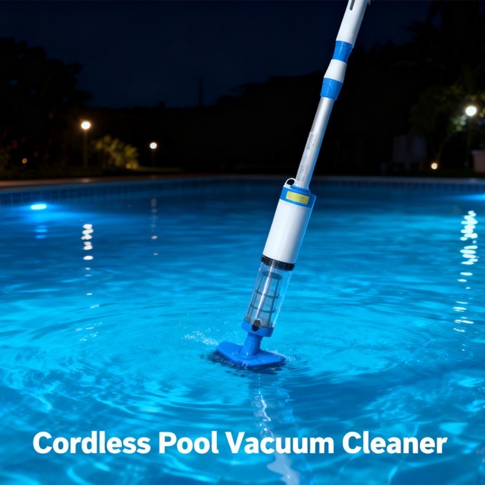 Electric Pool Vacuum Cleaner Rechargeable Handheld Pool Floor Vacuum Cordless Pool Bottom Suction C