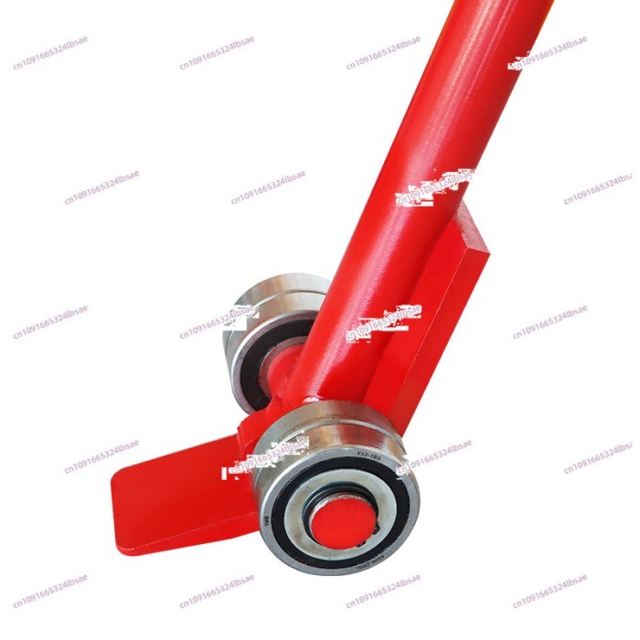 Heavy Duty Wheeled Flat Head Pulley Lifting Crowbar Thickened Seamless Steel Pipe Bearing Crowbar L
