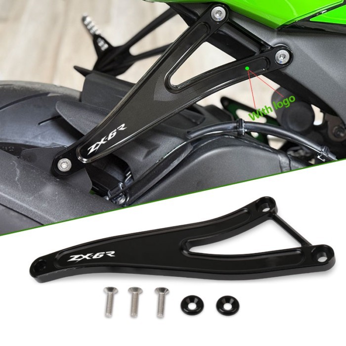 Motorcycle Foot Peg Exhaust Hanger Bracket Rear Footrest Blanking Plate Fit For ZX6R ZX-6R ZX636 20