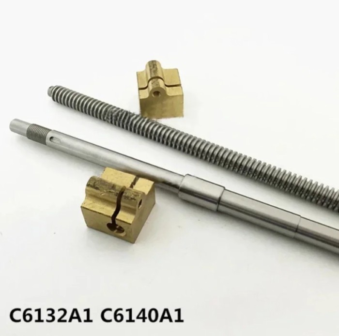 C6132/C6140A1 Lathe accessories Screw Middle Carriage Screw Nut Group 590/620MM Outer Diameter 16To