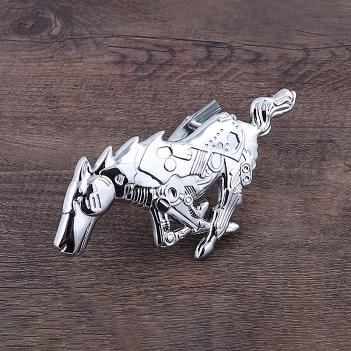 3D Logo Zinc Alloy Mustang Horse Front Hood Grille Emblem Sticker Running Horse Decal Mustang Unive