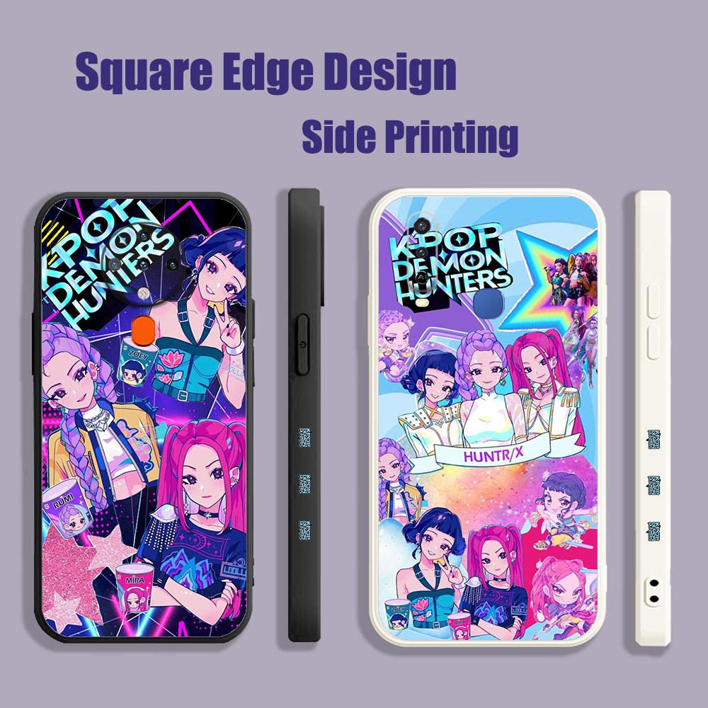ปลอกสําหรับ OPPO A35 Reno 5K A16E A16K A94 Reno7 Reno7z Reno6 A55 A74 Kpop Demon Hunters สีชมพูสุนทร