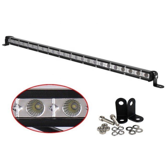 OVOVS 26inch Single Row 72W LED Driving Light Bar Truck Light bar with Spot flood for Offroad Vehic