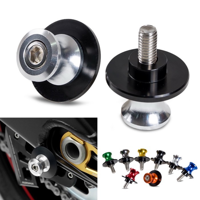 NICECNC 6mm Swing Arm Spools Sliders For Yamaha YZF R1 R6 R6S R7 FZ1  MT01 MT03 YZF600R Ducati 899