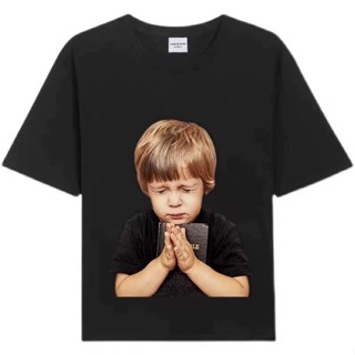 เสื้อยืดoversizeแขนสั้น ADLV Baby Face Donut Series สำหรับเด…