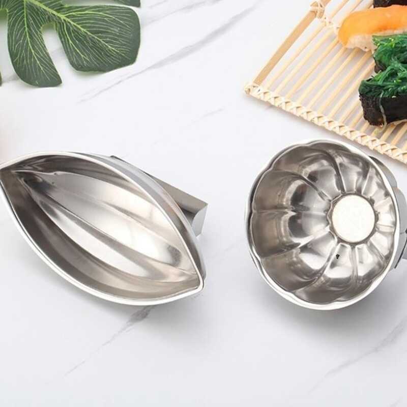 C WYRS Japanese-Style Stainless Steel Boat-Shaped Egg-Wrapped Rice Mold Rice