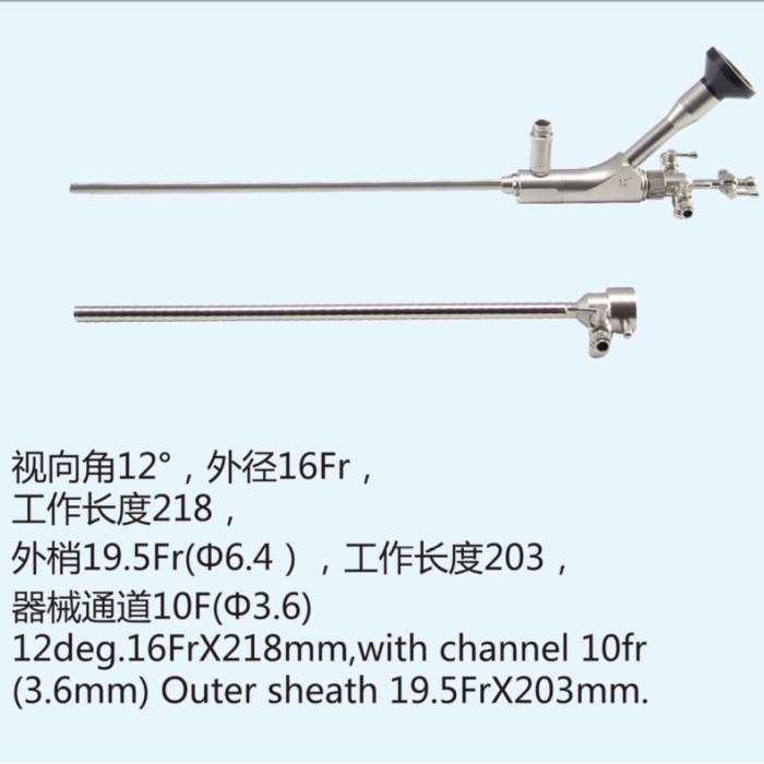 Transcutaneous Nephroscope 12 Degree 19.5Fr