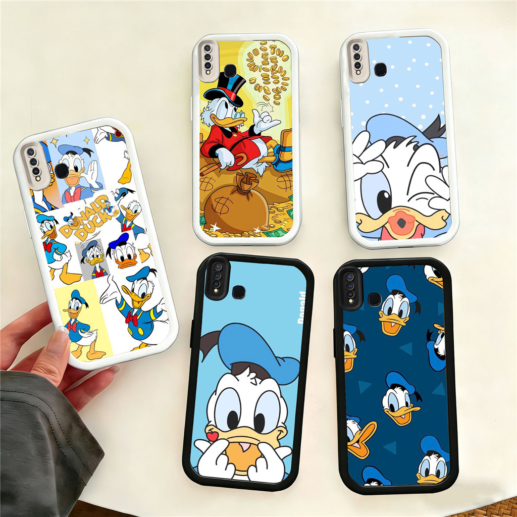 WB41 Donald Duck Casing สําหรับ Hp ชุบ VIVO Y66 Y93 Y91C Y91 Y81s Y81 Y75 Y53s Y56 Y95 5G TPU วัสดุ