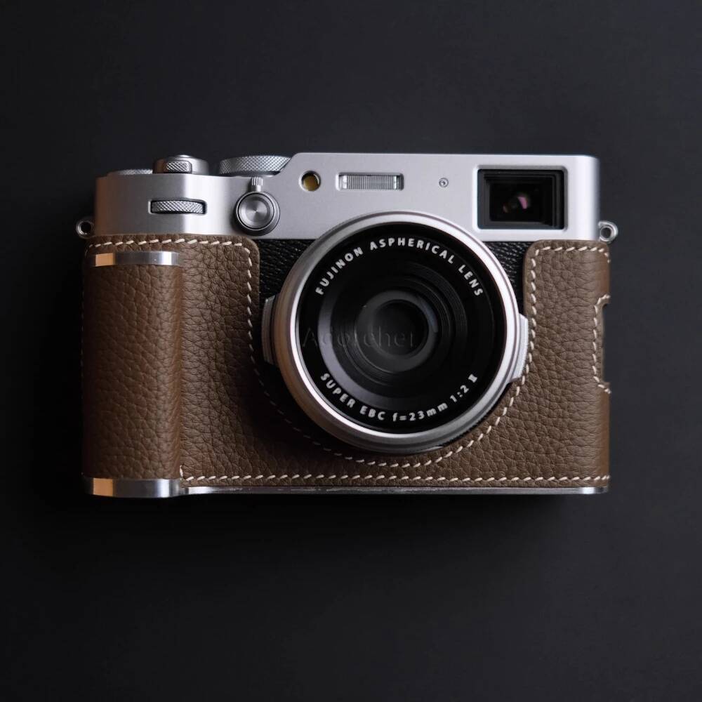 สําหรับ Fujifilm X100VI กล้องป้องกันบอดี้สูท X100VI Handmade หนังวัวแท้กระเป๋ากล้อง