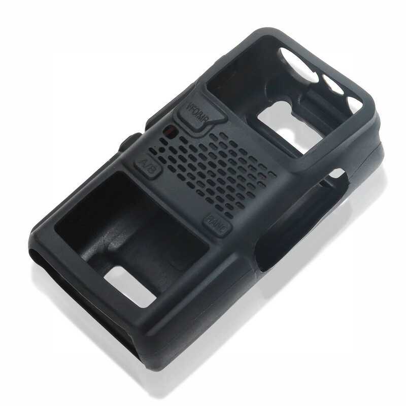 ▥  Uv-5Rh PRO MAX Walkie Talkie Protective Cover Rubber Soft Case Pouch Balck For Uv-5Rm