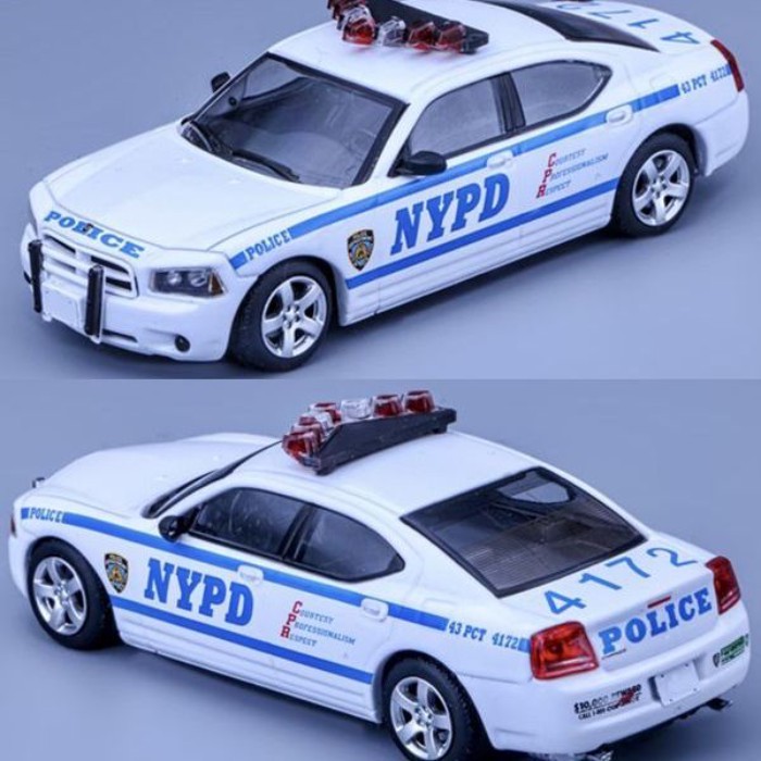 Rollin 1/64 Dodge Charger Dodge Charger NYPD NYPD สถานีตํารวจรถตํารวจรุ่น