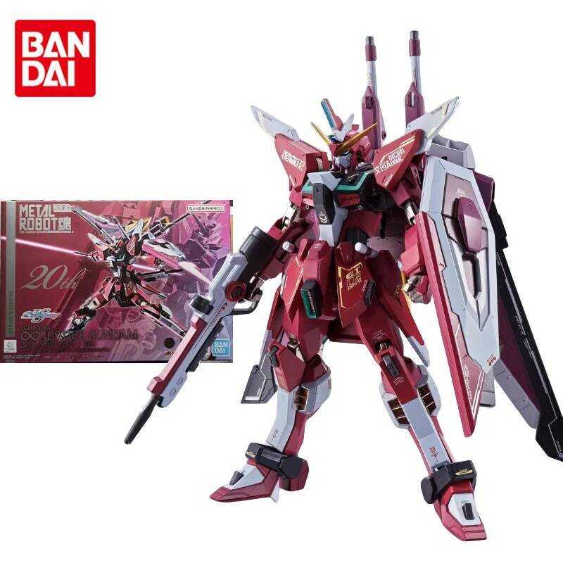 Bandai Original Gundam Model Anime Figures THE ROBOT SPIRITS ZGMF-X19A JUSTICE GUNDAM 20th Annivers