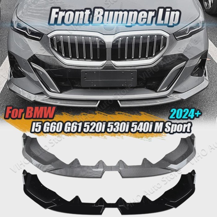For BMW 5 Series I5 G60 G61 M Sport M60 525i 530i 540i 2024 Car Front Bumper Lip Splitter Diffuser