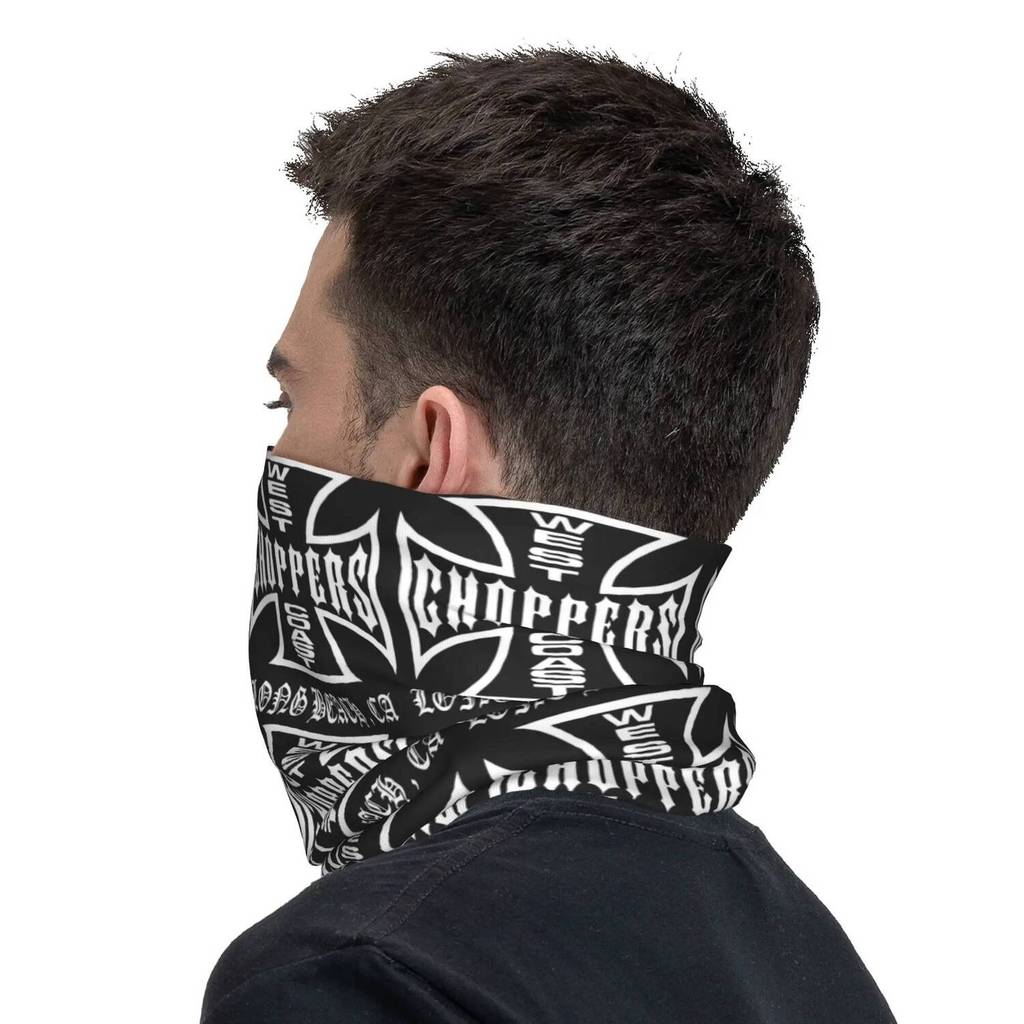 West Coast Iron Cross C-Choppers-S Bandana Neck Cover พิมพ์ Magic ผ้าพันคอมัลติฟังก์ชั่ Face Face Face Face COVER วิ่งสําหรับผู้ชายผู้หญิงล้างทําความสะอาดได้ - รูปที่ 4