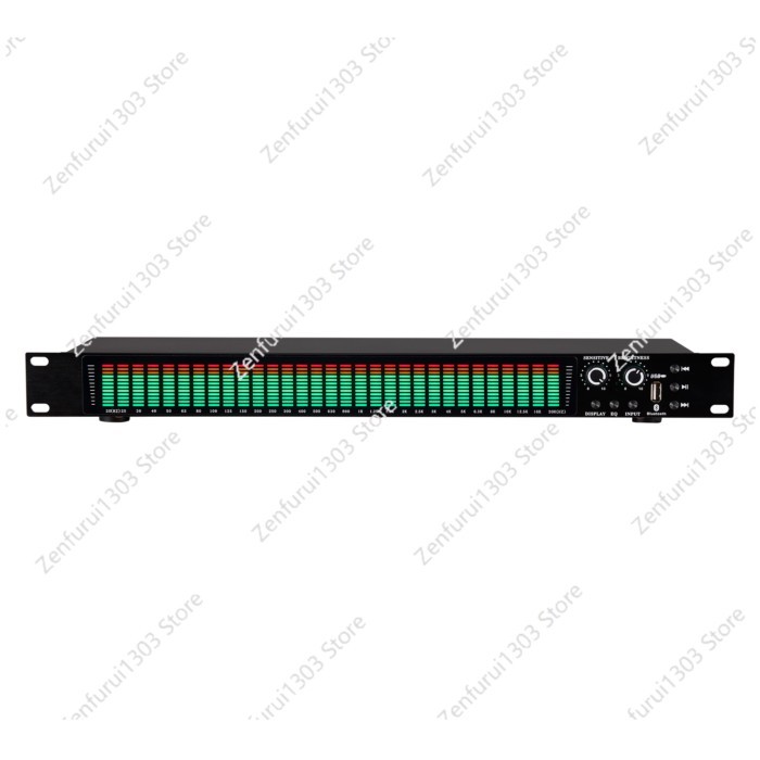 2025 new rack-mounted 1U digital spectrum analyzer Bluetooth USB equalizer level indicator VU meter