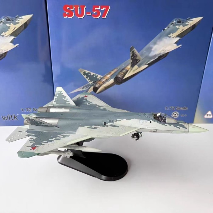 WLTK1: 72 รัสเซีย SU57 Su 57 Fighter ลูกปัด Marine Exhibition จําลองเครื่องบินรุ่นผลิตภัณฑ์สําเร็จรู
