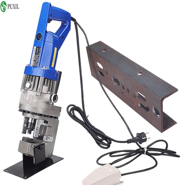 220V/110V Electric Handy Hydraulic Hole Puncher 1800W Knockout Punch Tool Angle Iron Channel Punche