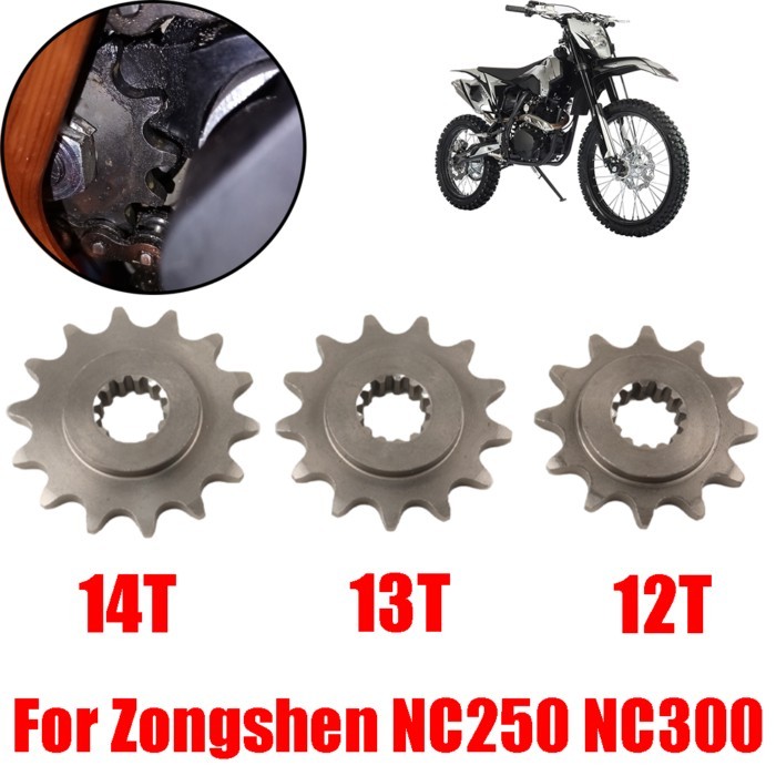 For Zongshen NC250 NC250S NC300 NC300S NC 250 300 Motorcycle Accessories Front Chain Sprocket 12T 1