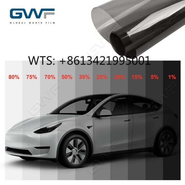 Solar Heat Control UV Rejection G5 G20 G35 G50 VLT Car Window Film 2Ply Anti Scratch Nano Ceramic P