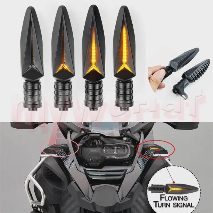 LED Front Brake Turn Light Flowing Water Fit For F700 F800 HP4 S1000R/XR/RR G310R R NineT  K1300 R/