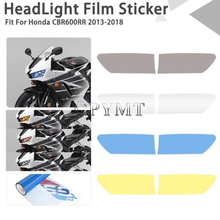 Fit For Honda CBR600RR CBR600 RR 2013-2018 Motorcycle headlight film Sticker transparent film prote