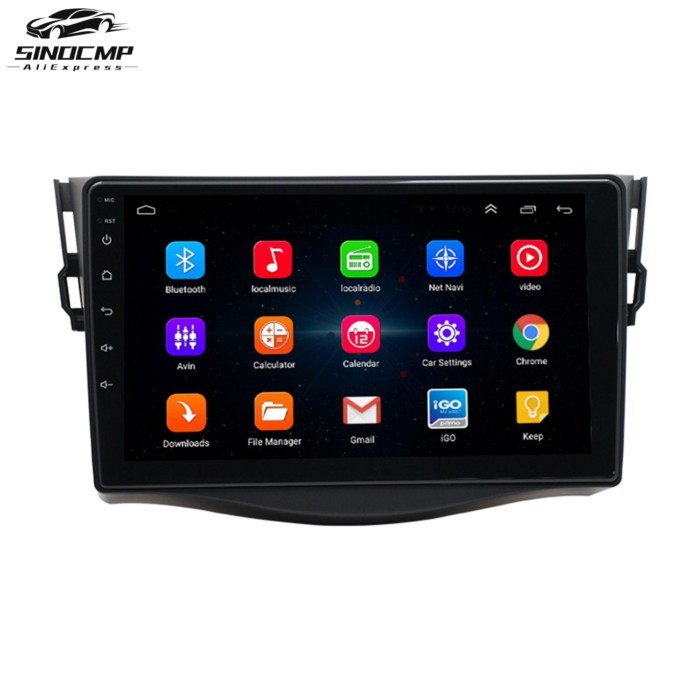 CarPlay 9 Inch Wireless Stereo Radio With Camera 2+32G DC 12V Android AUTO Bluetooth FM For Toyota