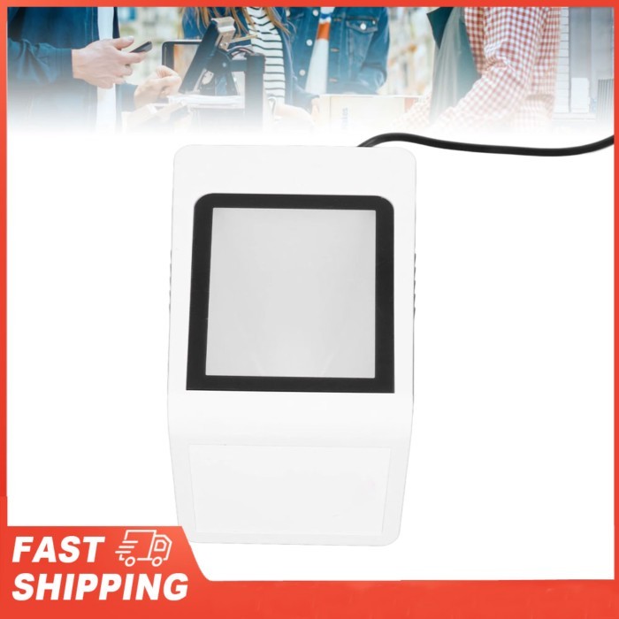 Barcode Scanner Desktop Barcode Scanner Voice Prompts Auto Identification Hands  USB Wired QR  Read