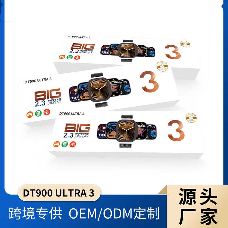 E-Commercial กีฬานาฬิกา Pedometer ท่าทางตอบสายซิลิโคน DT9 ultra 3 Smart Watch