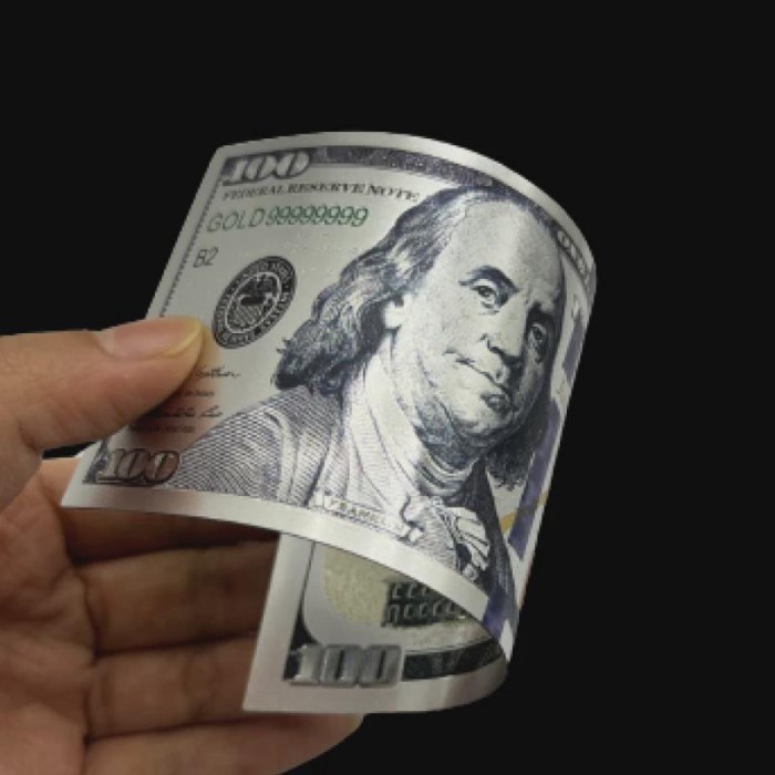 US 100 Dollar Bills Silver Plated Banknote Fake Money Collectible Currency Souvenir Business Gifts