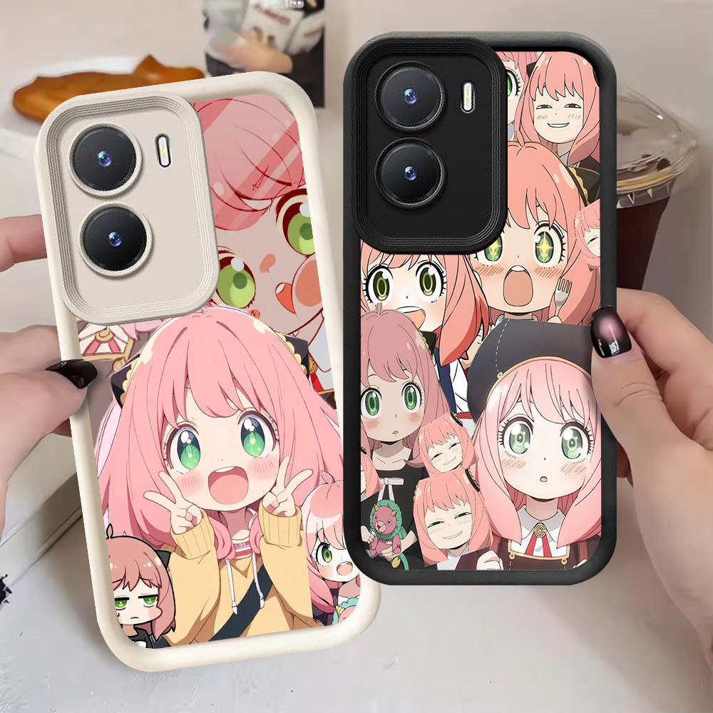 G-2 Spy x Family Casing สําหรับ VIVO Y55 V19 Neo T1 Y75 V17 5G สีดําและสีขาว