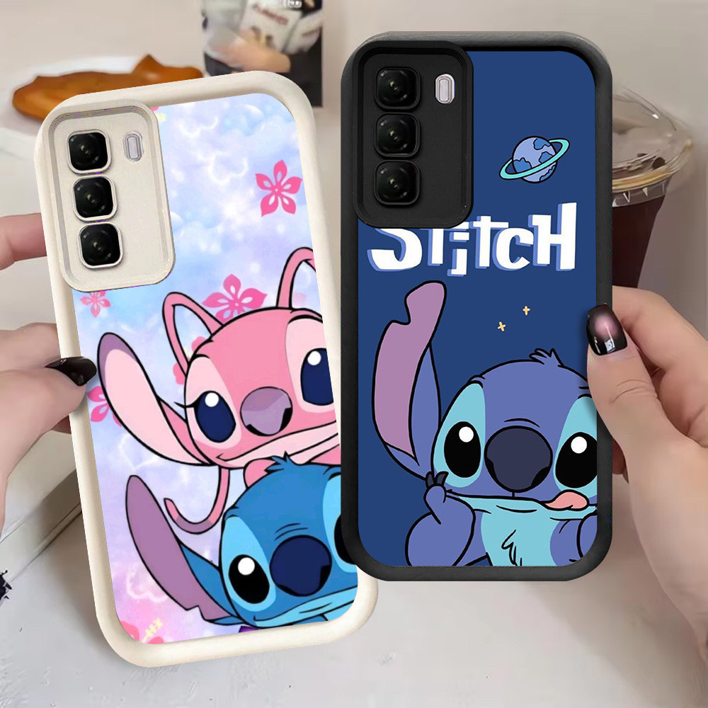 G-64 เคสสติชน่ารักสําหรับ Infinix HOT 60i 50 50i 60 Pro Plus สีดําและสีขาว