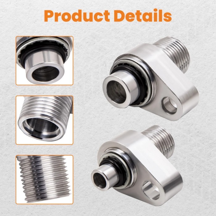 2x AC Compressor Connector Fittings for 10S17F & 10S20F for LS Engine Swap
