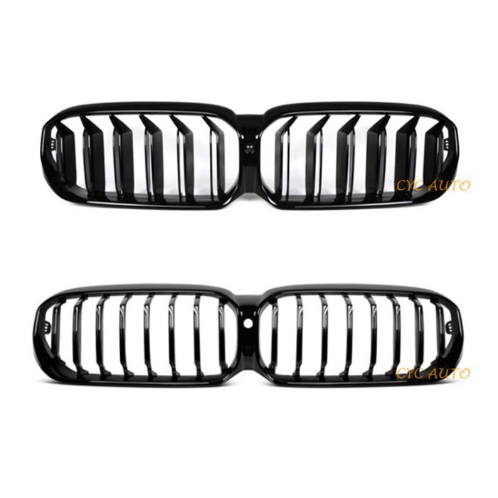 Hot sale M5 kidney black Double Slat Single trip front bumper grille For BMW 5 series G30 G38 2020