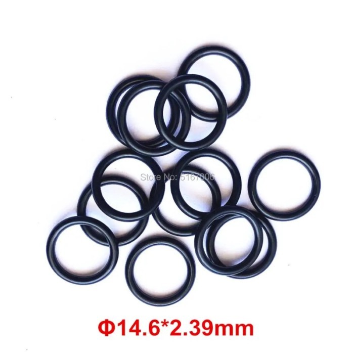 100Pcs ID14.6mm Thickness 2.39mm FKM Rubber Oring Seal for Toyota LEVIN/TRUENO 4age #23209-19015 Re