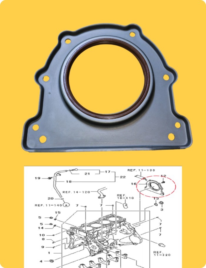 Dongfeng Fengxing 4A91 4A92 engine crankshaft rear oil seal 1052B059 suitable for front-wheel drive