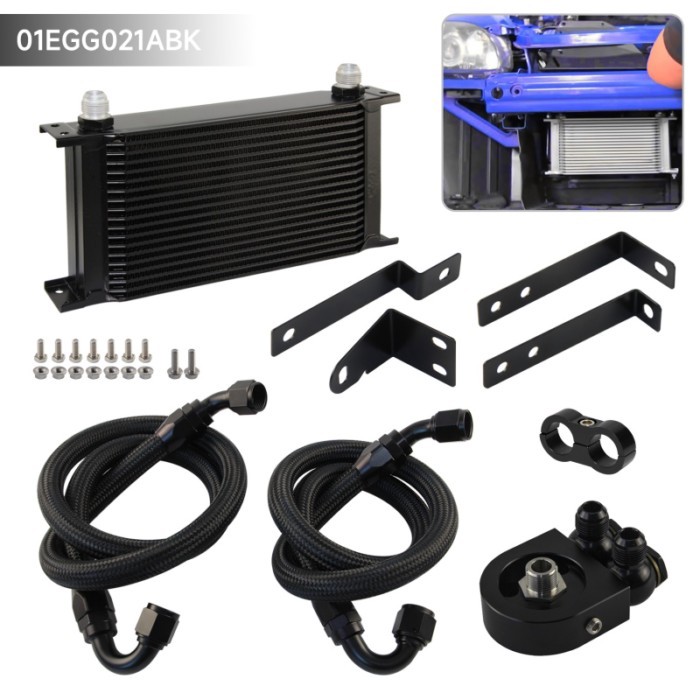 10AN 19 Rows Oil Cooler Filter Adapter Hose Kit Fits HONDA S2000 F20C, F22C AP1/AP2 2.0L&2.2L 2000-