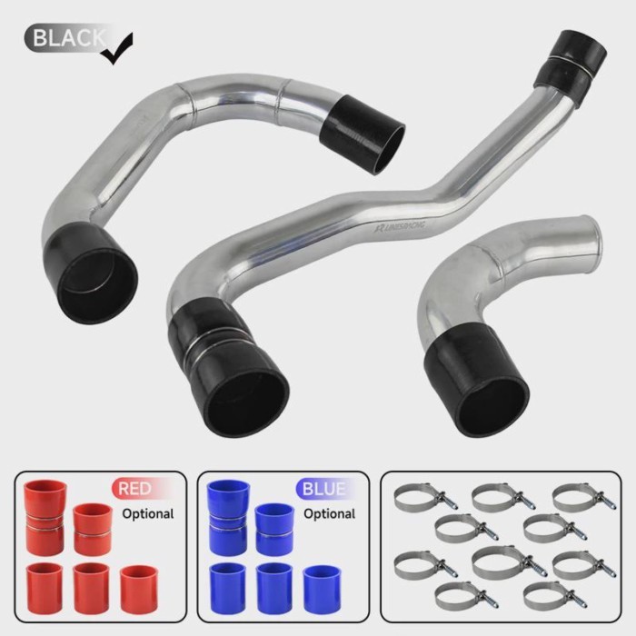 Intercooler Hot & Cold Side Pipe&Boot Clamps Kit For 08-10 Ford 6.4L Powerstroke Diesel V8 Turbo En